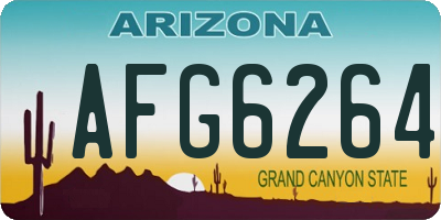 AZ license plate AFG6264