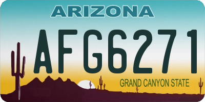AZ license plate AFG6271
