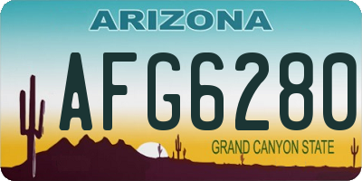 AZ license plate AFG6280