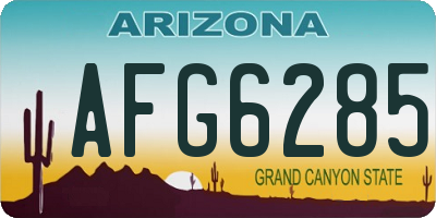 AZ license plate AFG6285