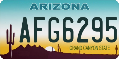 AZ license plate AFG6295