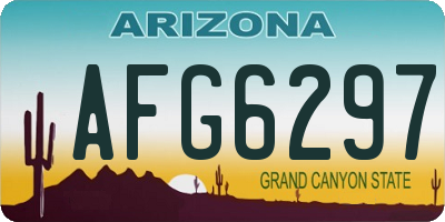 AZ license plate AFG6297