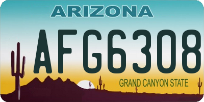 AZ license plate AFG6308