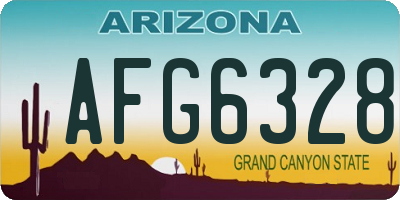 AZ license plate AFG6328