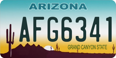 AZ license plate AFG6341
