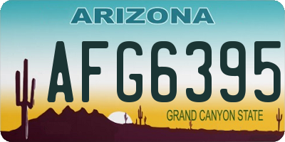 AZ license plate AFG6395