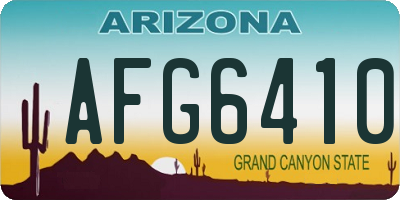 AZ license plate AFG6410