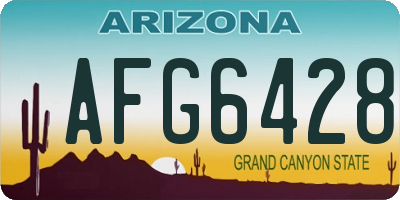 AZ license plate AFG6428