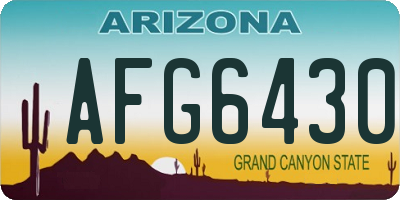 AZ license plate AFG6430