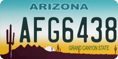 AZ license plate AFG6438