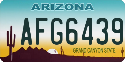 AZ license plate AFG6439