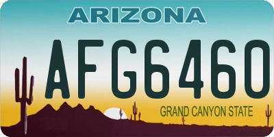 AZ license plate AFG6460