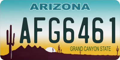 AZ license plate AFG6461