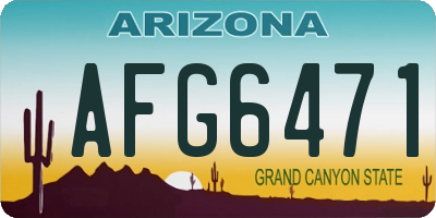 AZ license plate AFG6471