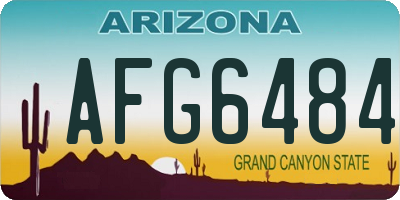 AZ license plate AFG6484