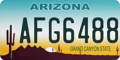 AZ license plate AFG6488
