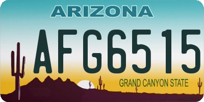 AZ license plate AFG6515