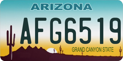 AZ license plate AFG6519