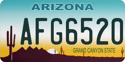 AZ license plate AFG6520