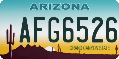 AZ license plate AFG6526