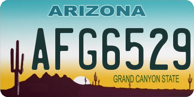 AZ license plate AFG6529