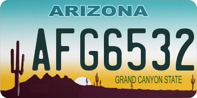 AZ license plate AFG6532