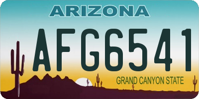AZ license plate AFG6541