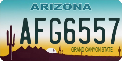 AZ license plate AFG6557