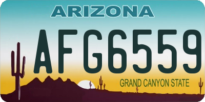 AZ license plate AFG6559