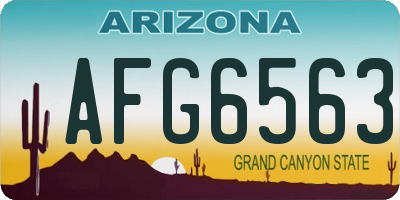 AZ license plate AFG6563