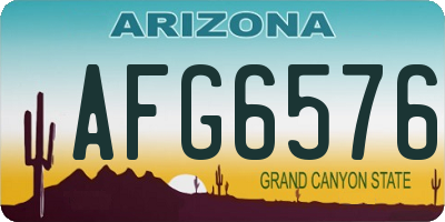 AZ license plate AFG6576