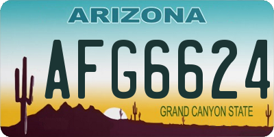 AZ license plate AFG6624