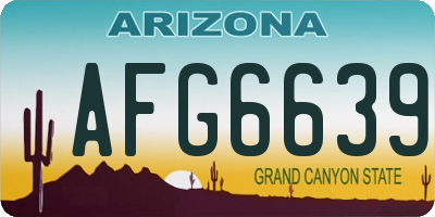 AZ license plate AFG6639
