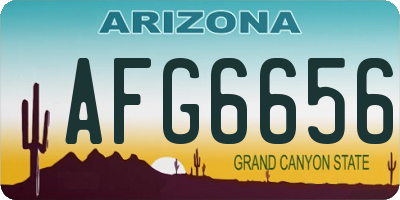 AZ license plate AFG6656
