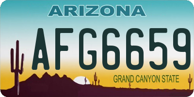 AZ license plate AFG6659