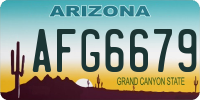 AZ license plate AFG6679