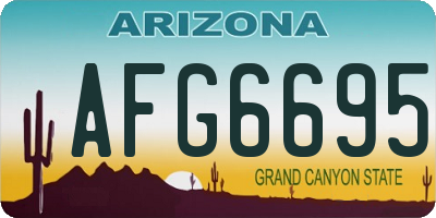 AZ license plate AFG6695