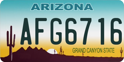 AZ license plate AFG6716