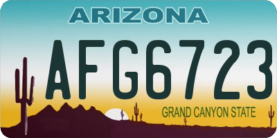 AZ license plate AFG6723