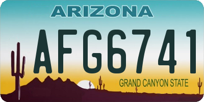 AZ license plate AFG6741