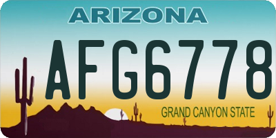 AZ license plate AFG6778