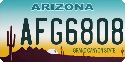 AZ license plate AFG6808