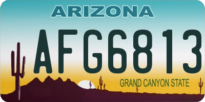 AZ license plate AFG6813