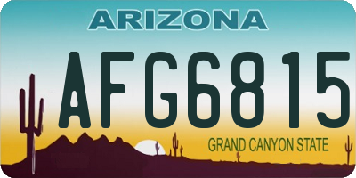 AZ license plate AFG6815