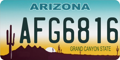 AZ license plate AFG6816