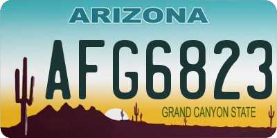 AZ license plate AFG6823