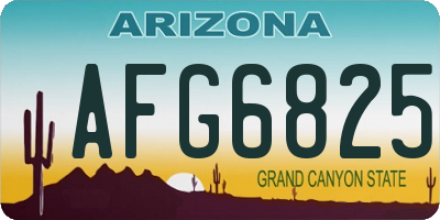 AZ license plate AFG6825