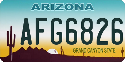 AZ license plate AFG6826