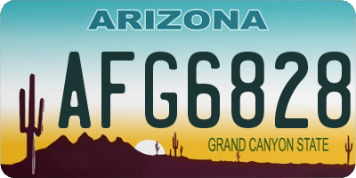 AZ license plate AFG6828