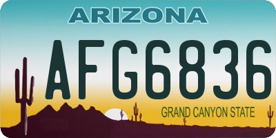 AZ license plate AFG6836